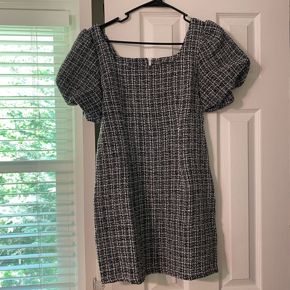 plaid mini dress